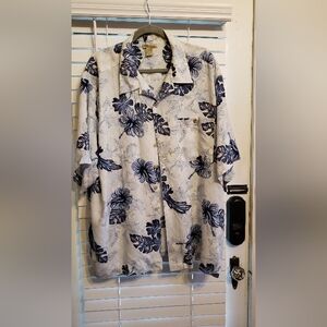 Islander Navy and White Patterned Shirt
